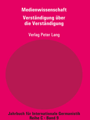 cover image of Medienwissenschaft